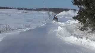 Clearing Driveway with Snowblower