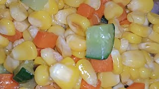 炒玉米粒 麻婆豆腐 烧鸡翅根 凉拌紫甘蓝