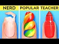 NERD VS POPULAR VS TEACHER ||Back To School Prank DIYs And Funny Tricks By 123 GO! GOLD