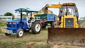 New Eicher 380 power plus Tractor loading mud using jcb 3dx machine - CFV