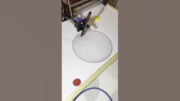 “Pen Plotter Drawing a 3D Sphere – Hypnotic Precision 🖊️ #shorts”