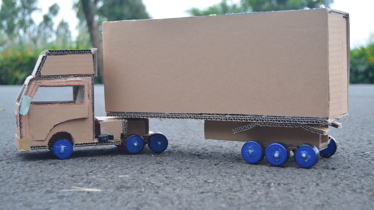 Wow Menakjubkan Membuat Truk Kontainer Sendiri Di Rumah Diy Mainan Kendaraan Youtube