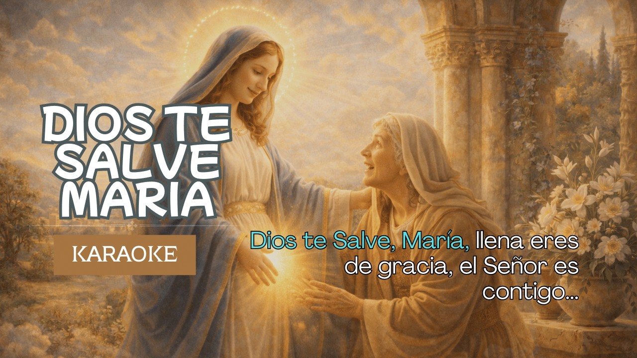 Dios te Salve Maria (Pista instrumental) - Canto Mariano- KARAOKE CATOLICO