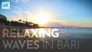 Relaxing ASMR Waves Sound Sunset from Bari, Puglia (Italy)