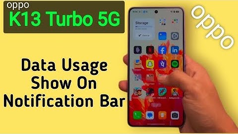 How to show data usage on notification bar in Oppo K13 Turbo 5G || How to show data usage on noti...