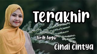 Terakhir - Sufian Suhaimi | Cover by Cindi Cintya Dewi