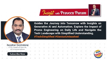 Jawahar Govindaraj, Guides the Journey into Tomorrow with Insights on Generative AI and Automation.