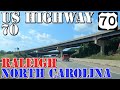 US 70 West - Downtown Raleigh to Downtown Durham - North Carolina - 4K Highway Drive