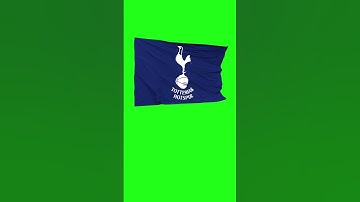 Tottenham football club flag green screen | blue screen | chroma key footage (FREE USE)