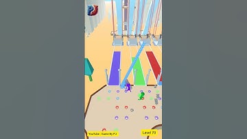 Game : bridge run io level 70 ; #bridgerace #mobilegame #gamebypj #games #bridgerunio #bridgestack