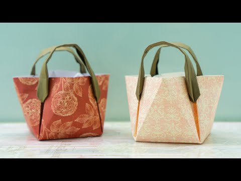 DIY Paper Basket with Handle | How to make Paper Basket Easy | Paper Craft Ideas