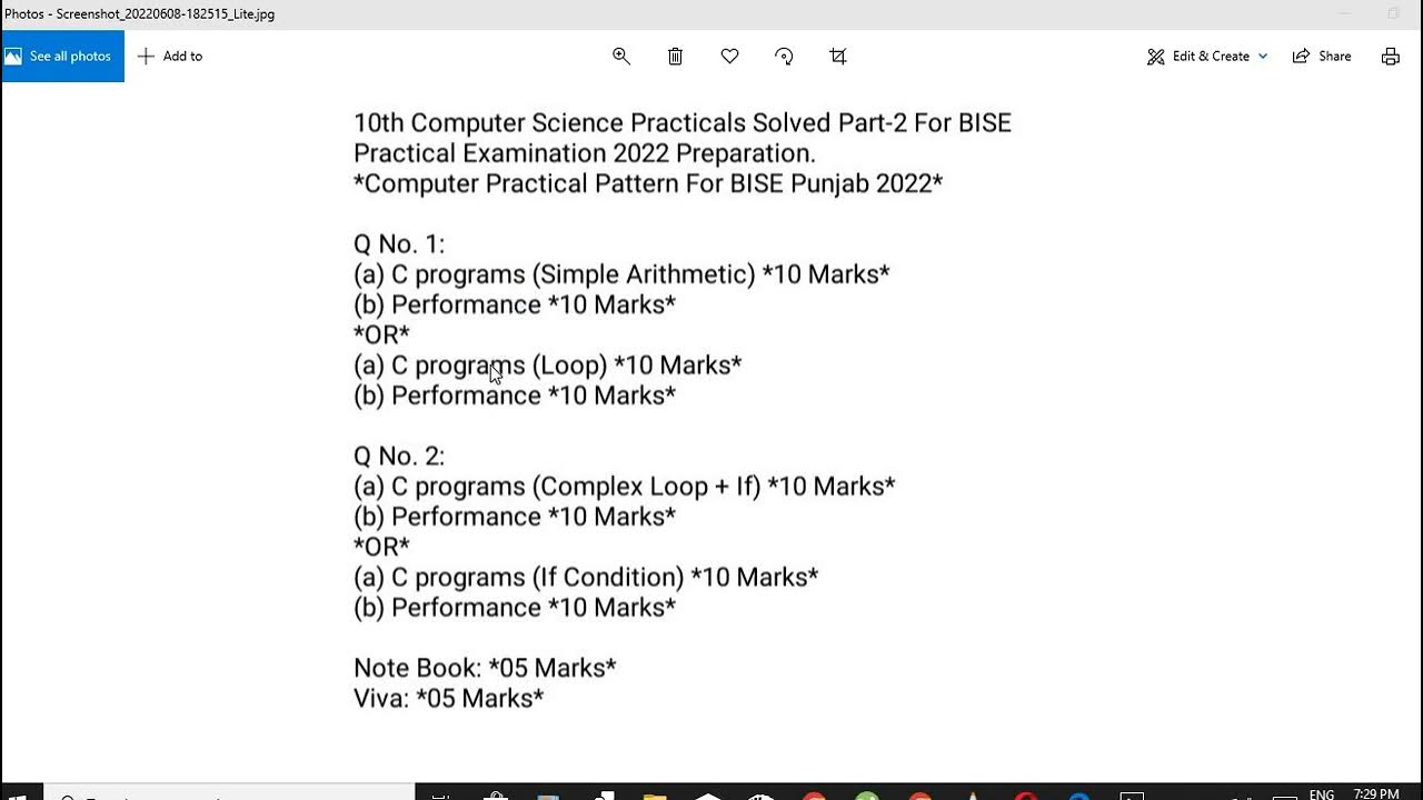 10th Class Computer Practical Paper Pattern 2022 YouTube