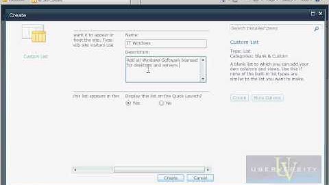 UserVersity SharePoint Training: Use the Custom List Template