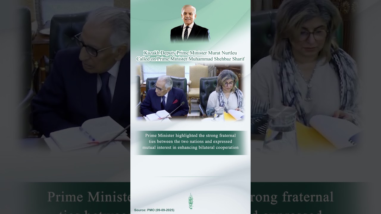 Kazakhstan’s Deputy PM Murat Nurtleu Meets PM Shehbaz Sharif