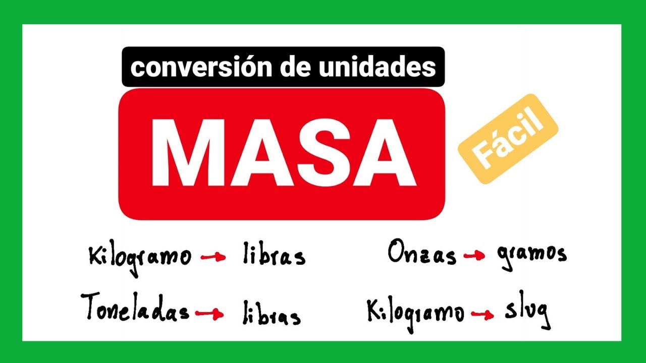 Conversión De Unidades De Masa 🔩 Libras Kilogramos Toneladas Onzas