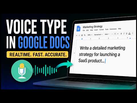 Voice In dictation demo in Google Docs