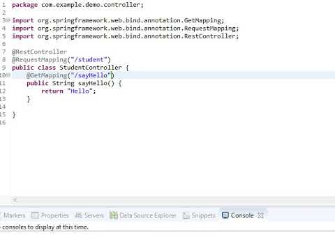 SpringBoot Tutorial 3 First mvc application using RestController - YouTube