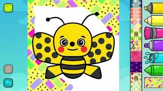 😊🐝 Coloring Mini games for kids - little bee Video 1 🥰❤️ screenshot 5