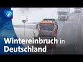 Wintereinbruch in Deutschland: Vielerorts Chaos auf den Straßen