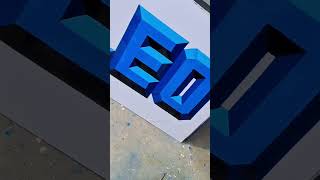 How to Paint “LEO” Word Sign 😍 | Easy Letter Art #shorts #leo #painting