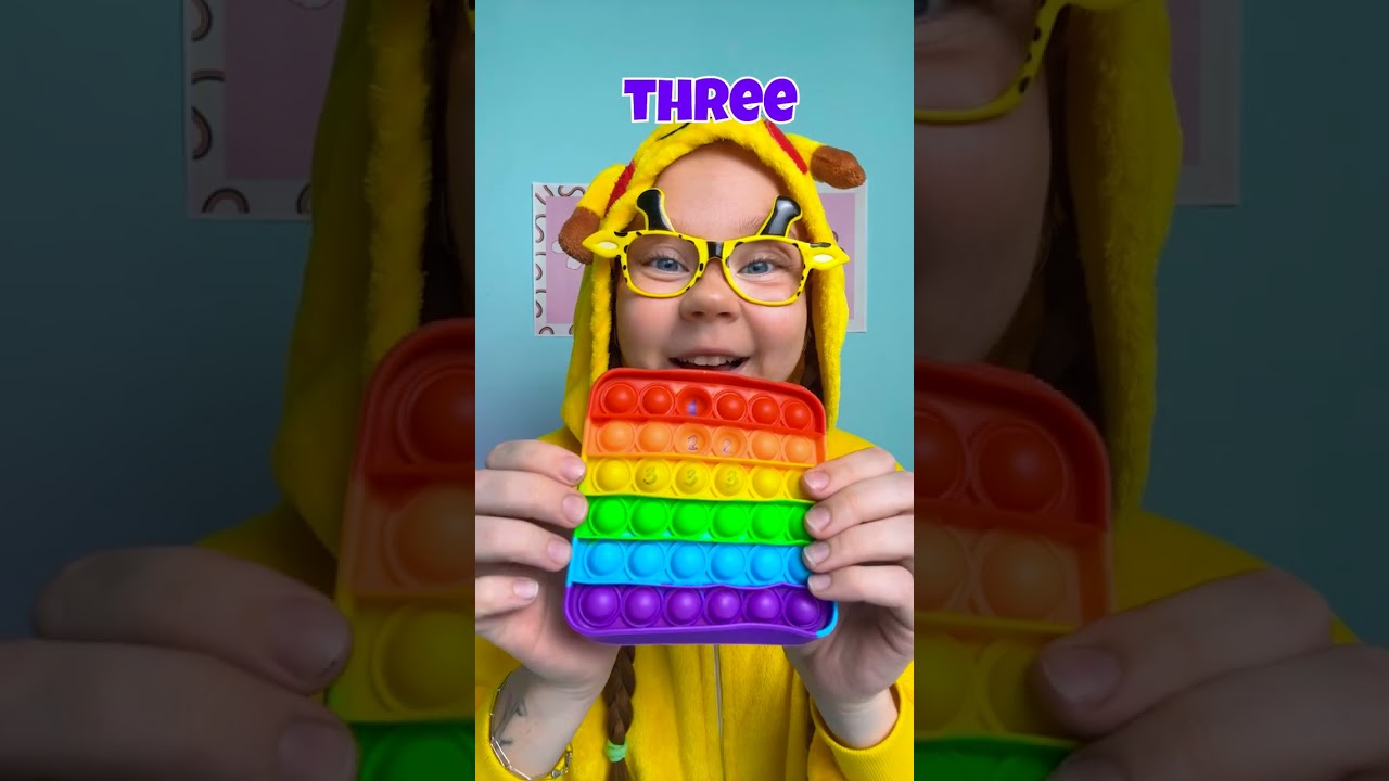🌈 Can You Count & Match the Colors? ✨ Fun Pop It Game for Kids! #shorts
