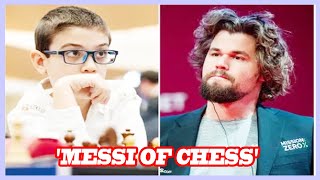 Kid dubbed 'Messi of chess' aged 10 beats world champ Magnus Carlsen in 38 seconds