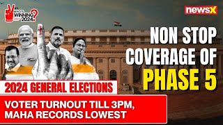 Voter Turnout Till 3PM, Maha Records Lowest | Phase 5 of LS Polls | 2024 General Elections