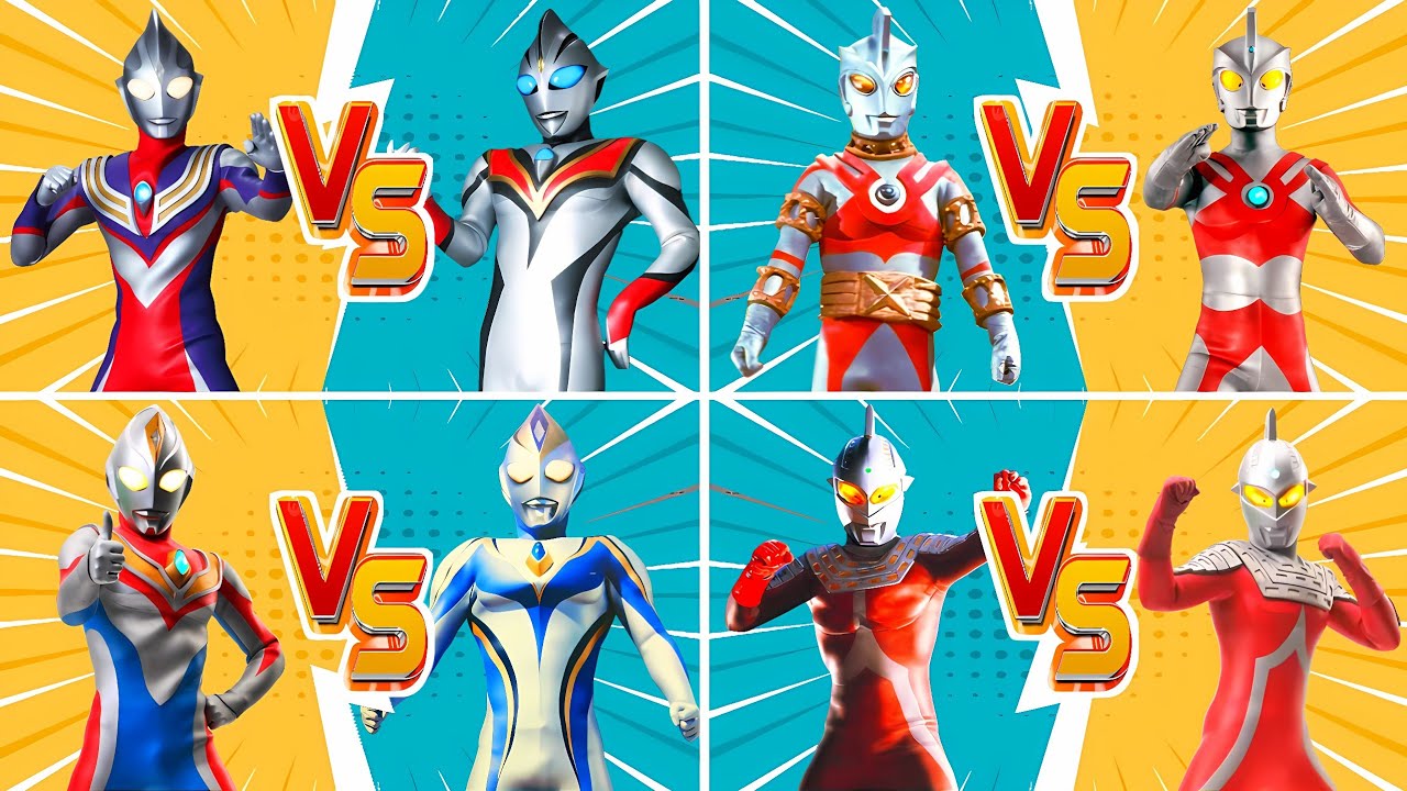 ウルトラマン TIGA VS EVIL TIGA, ULTRAMAN DYNA VS FAKE DYNA, ACE ROBOT VS ACE #ウルトラマン #怪獣 #ultraman #kaiju