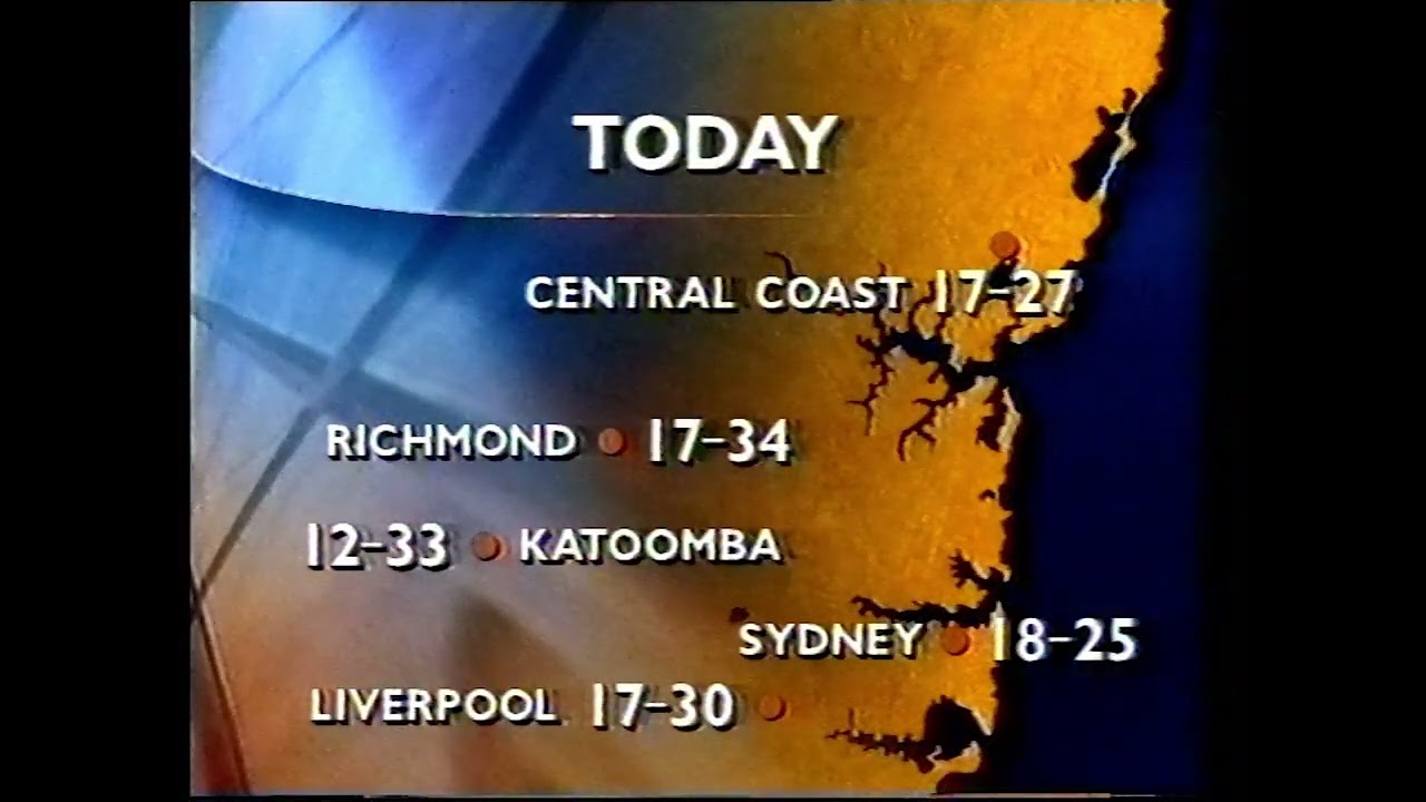National Nine News - Sydney weather update (29 November 1997)
