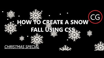 HOW TO CREATE A SNOW FALL EFFECT USING CSS & A SNOW png  ||  Code Ground LK