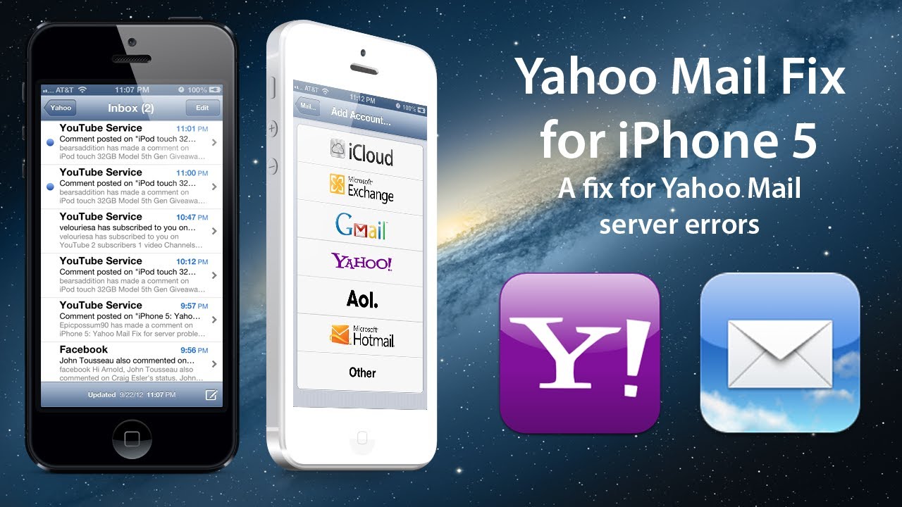 Iphone 5 Yahoo Mail Fix For Server Problems Youtube