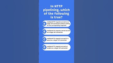 In HTTP pipelining, which of the following is true?