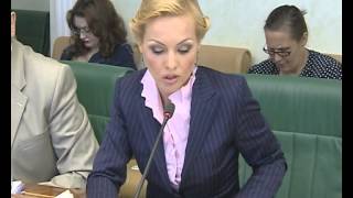 Выступление Ирины Сашиной в Совете Федерации