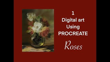 How to paint this digital Floral still life oil painting using The Procreate app