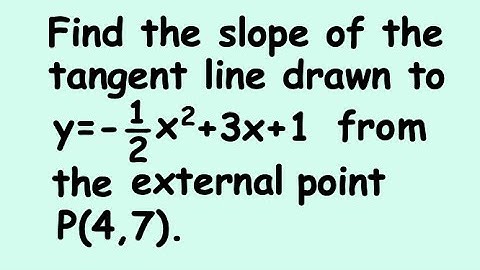 Tangent Line from an External Point