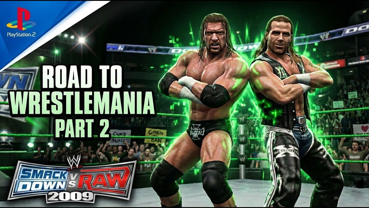 WWE SmackDown vs Raw 2009 Part 2 (PS2) | Triple H vs Shawn Michaels | Road to WrestleMania