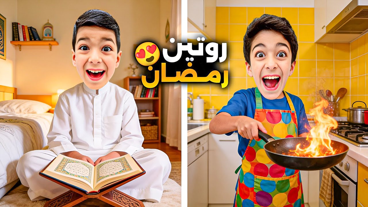 روتين يزن وزين بأول يوم رمضان😍زين فطر بالغلط😱#زين_وألفت 