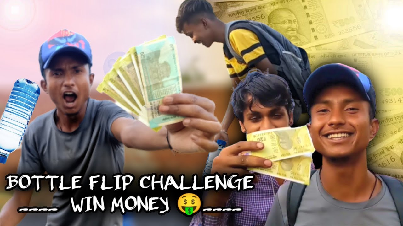 Bottle Flip Challenge 🤑 And Win Money |