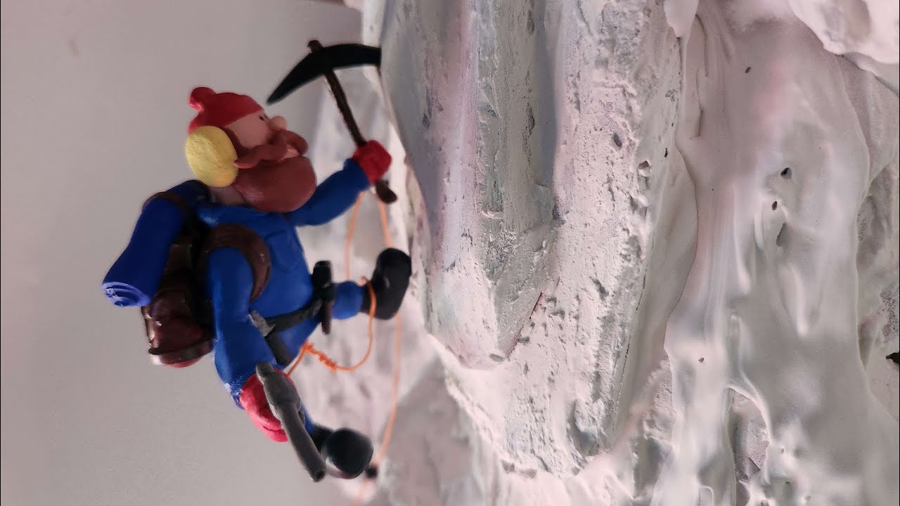 Clay sculpture of Yukon Cornelius and Bumble - Rudolph the Red-Nosed Reindeer