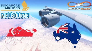 Infinite Flight GLOBAL: Singapore (SIN) To Melbourne (MEL) | TIMELAPSE | Singapore Airlines A380
