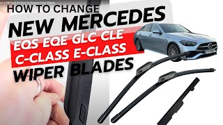 Mercedes EQS EQE Glc Cle C Class New models How To Replace Front Wiper Blades Key Lock