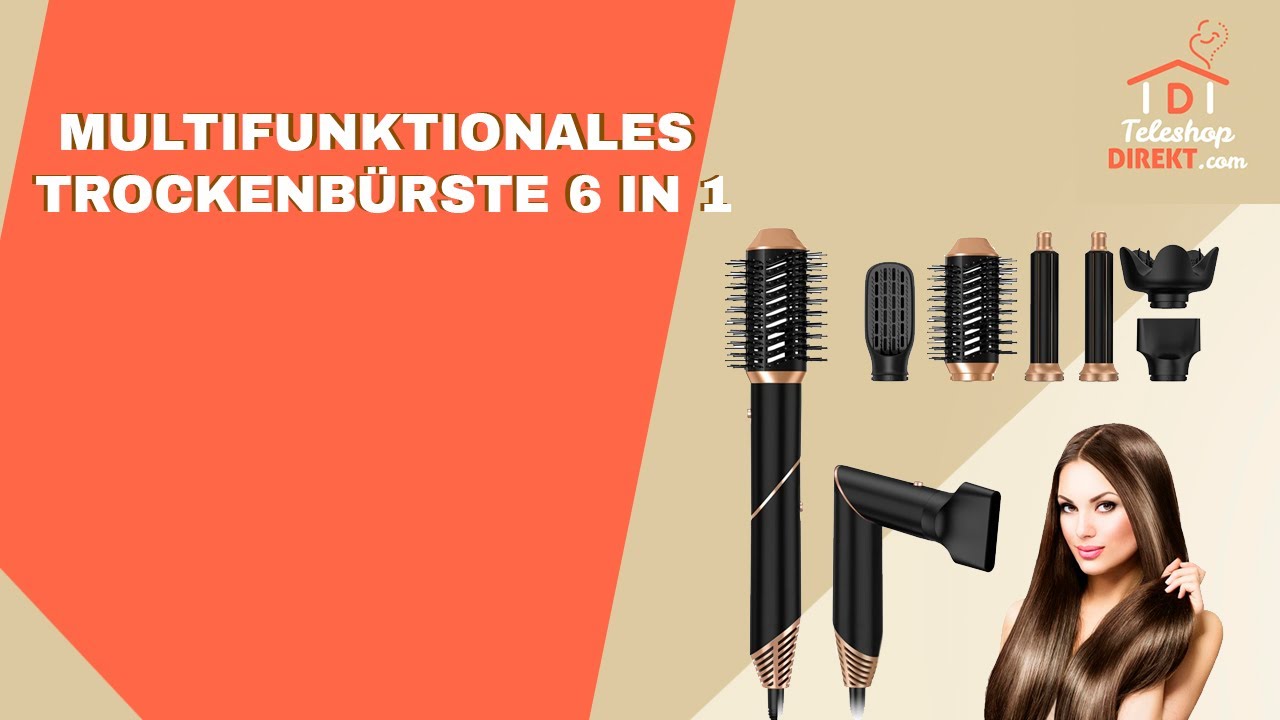 MULTIFUNKTIONALES TROCKENBÜRSTE 6 IN 1, MIT PROFESSIONELLER TROCKNUNG, FORMUNG UND GLANZ