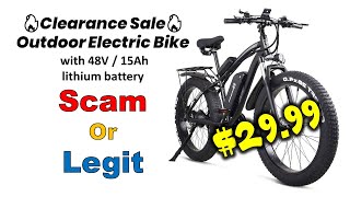 Outdoor Electric Bike with 48V / 15Ah lithium battery scam explained