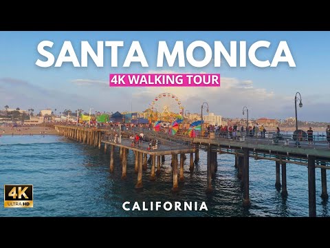 [4K] SANTA MONICA - Walking tour [FULL VERSION]  Los Angeles, California, USA, Travel documentary