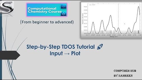 DOS Tutorial 🚀 From Input to TDOS Plot | Gauss view, Gaussian + Multiwfn Step-by-Step Guide