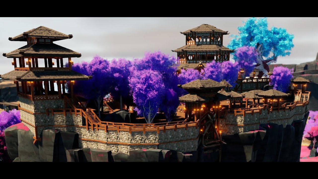 Runescape Dragonwilds - Massive Chinese Style Mountain Top Base - YouTube