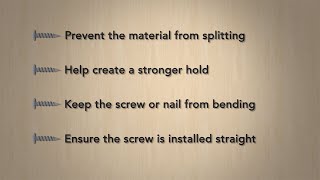 How to Drill a Pilot Hole
