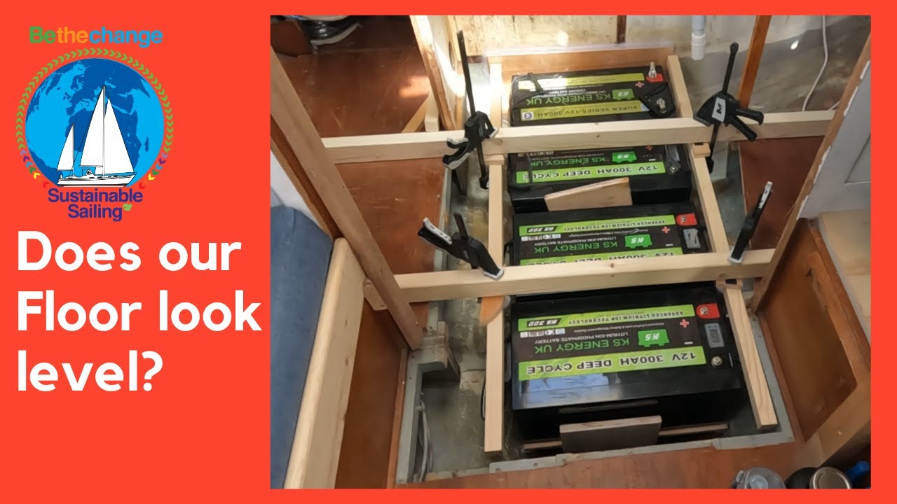 Sorting floor levels over bilge battery box on our Electric sailboat