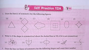 new learning composite maths class 6 self practice 12 a | schand class6 ex12a| symmetry