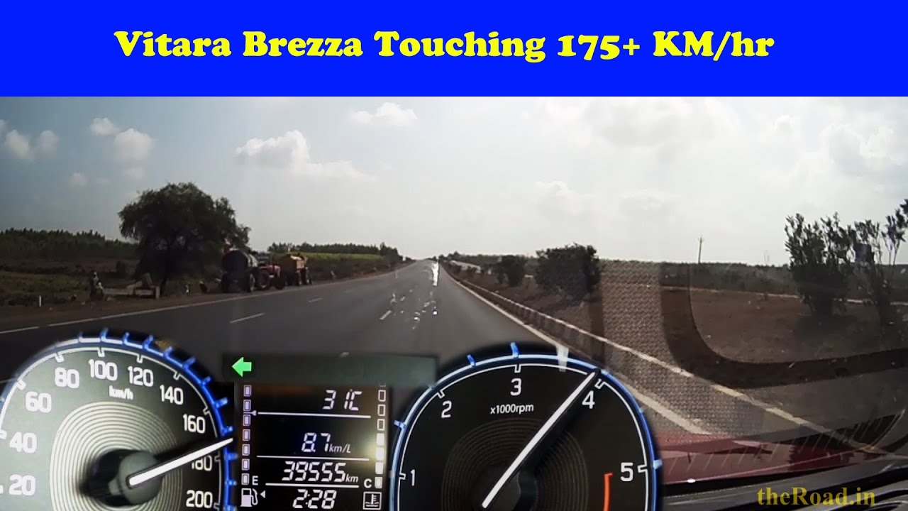 Top Speed - Vitara Brezza touching 175 KM/hr